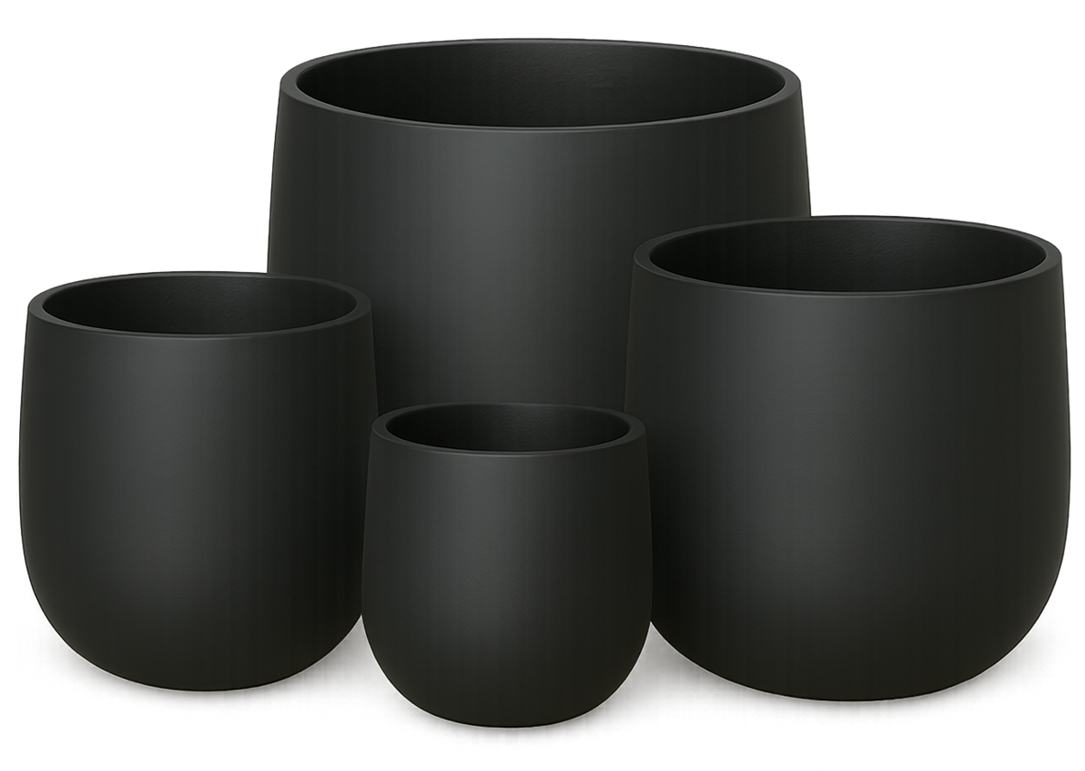 Bunge Fibreglass Pot - Matt Black
