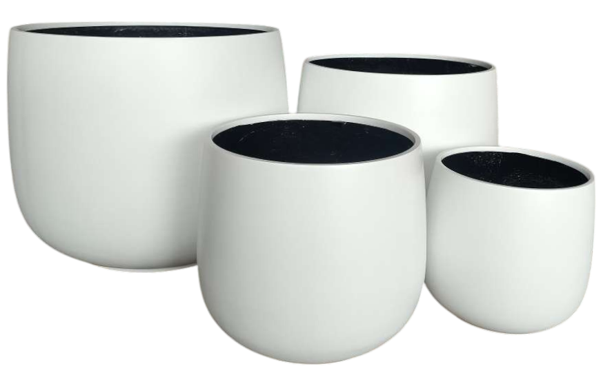 Bunge Fibreglass Pot - Matt White