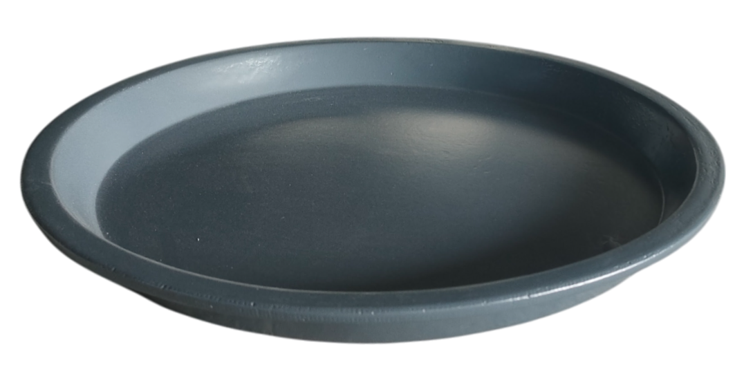 Round Rim Fibreglass Saucer - Dark Grey