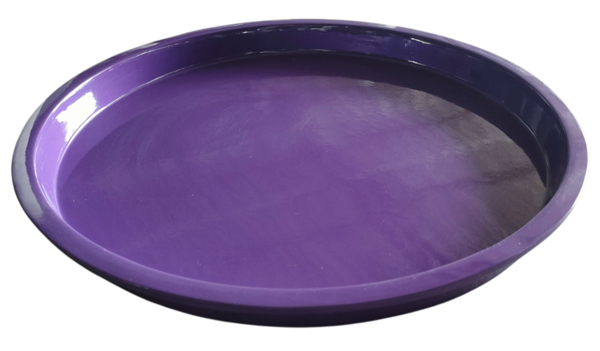 Round Rim Fibreglass Saucer - Gloss Purple