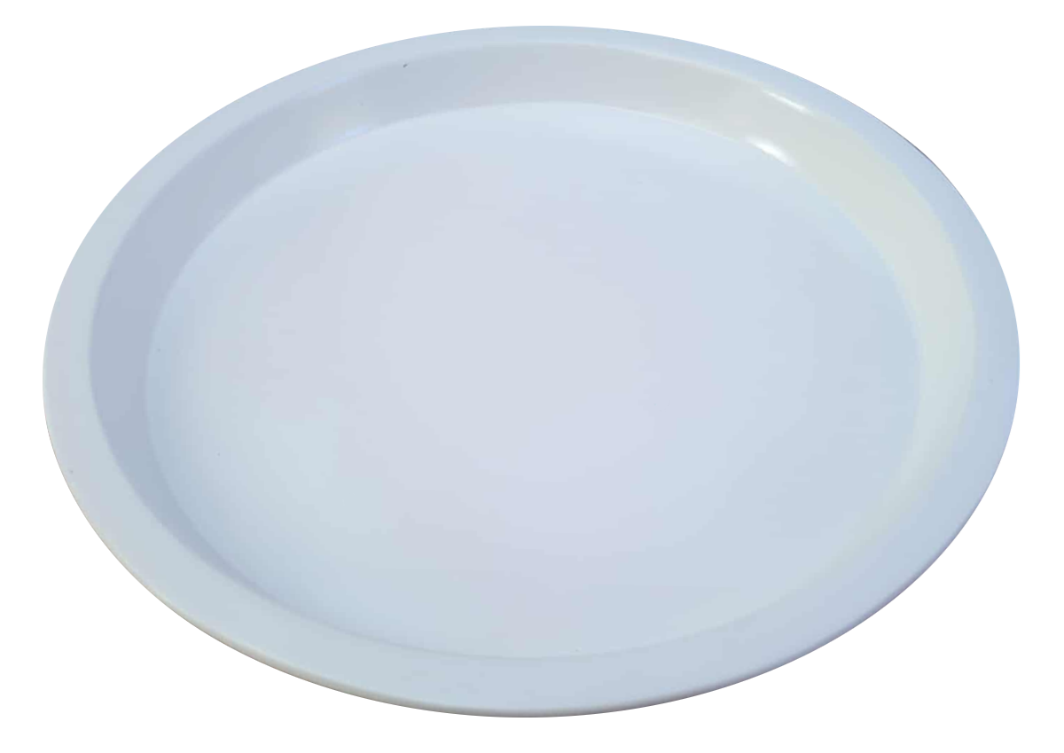 Round Rim Fibreglass Saucer - Matt White