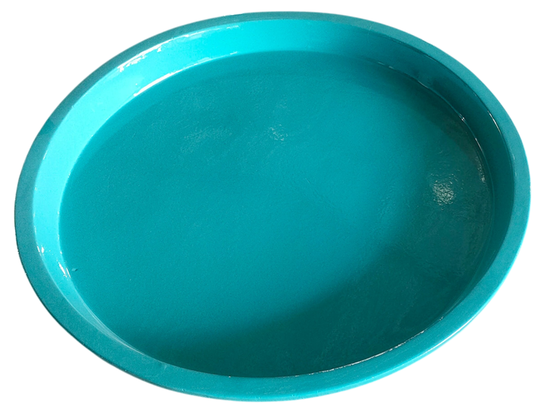 Round Rim Fibreglass Saucer - Turquoise