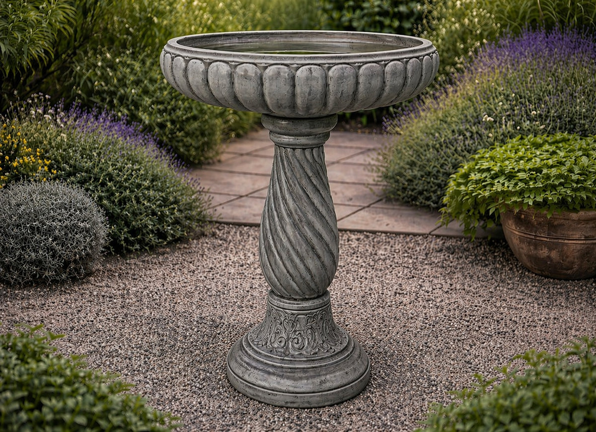 Bird Bath - Glass-Reinforced Concrete Traditional - Galah
