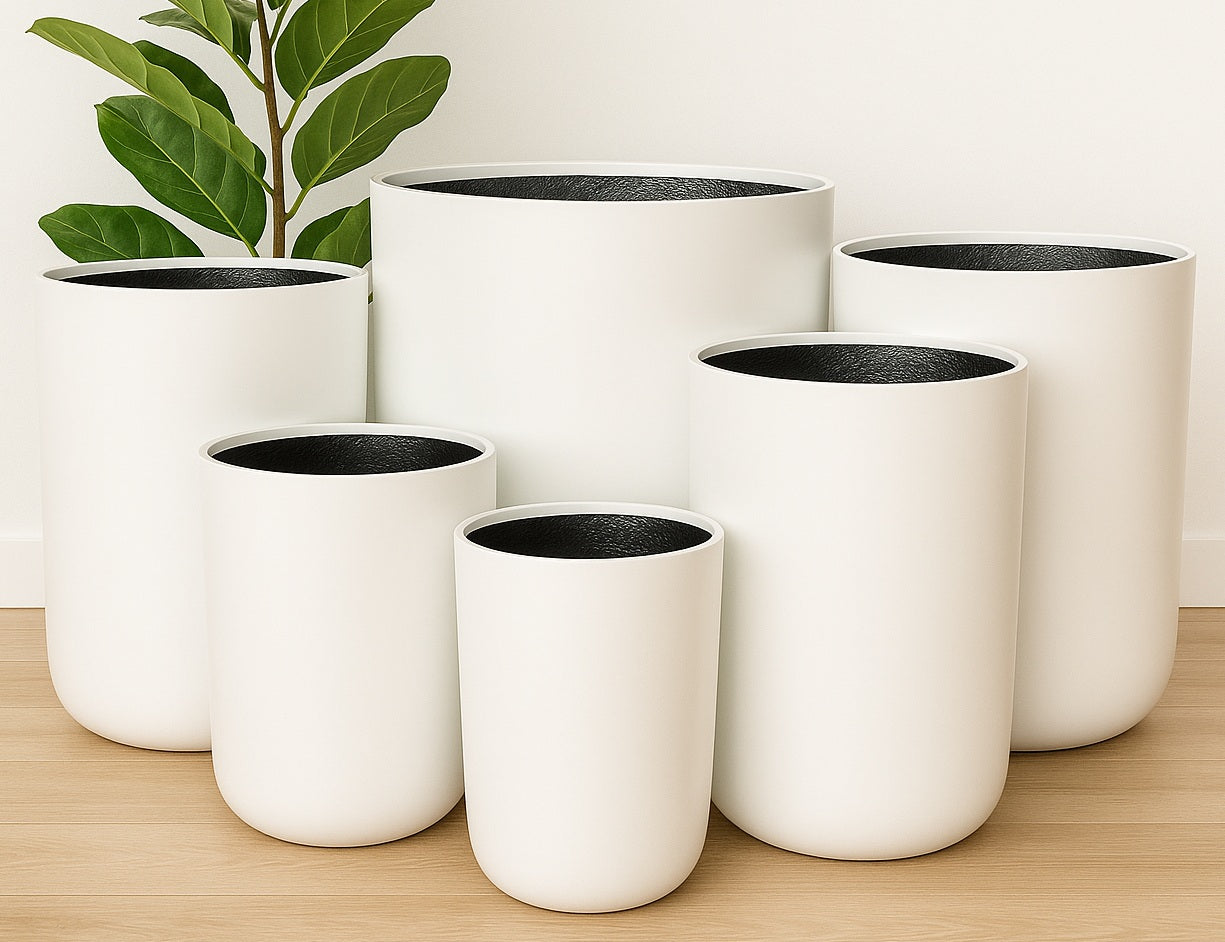 Long John Fibreglass Pot - Matt White