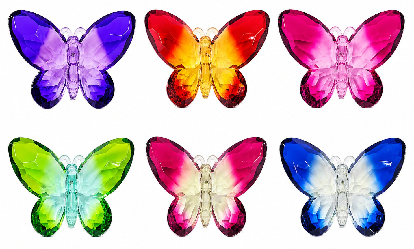 Acrylic 2-Tone Hanging Butterfly