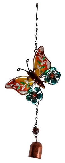 Wind Chime Glass Metal Critter