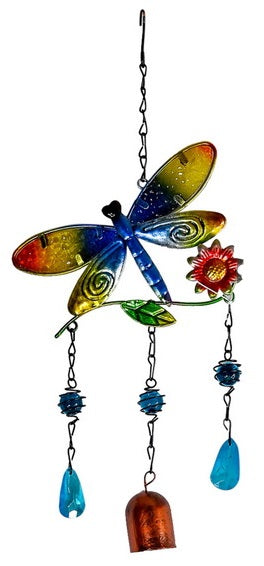 Wind Chime Glass Metal Critter
