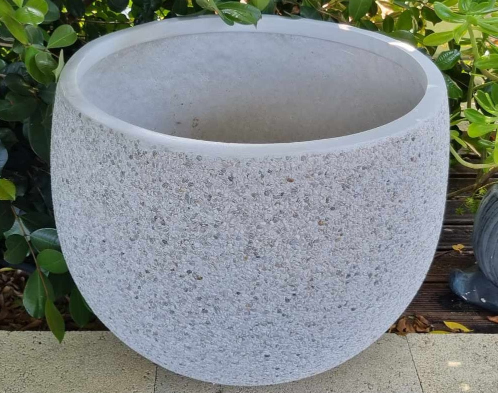Mega Belly Pot Pebble White