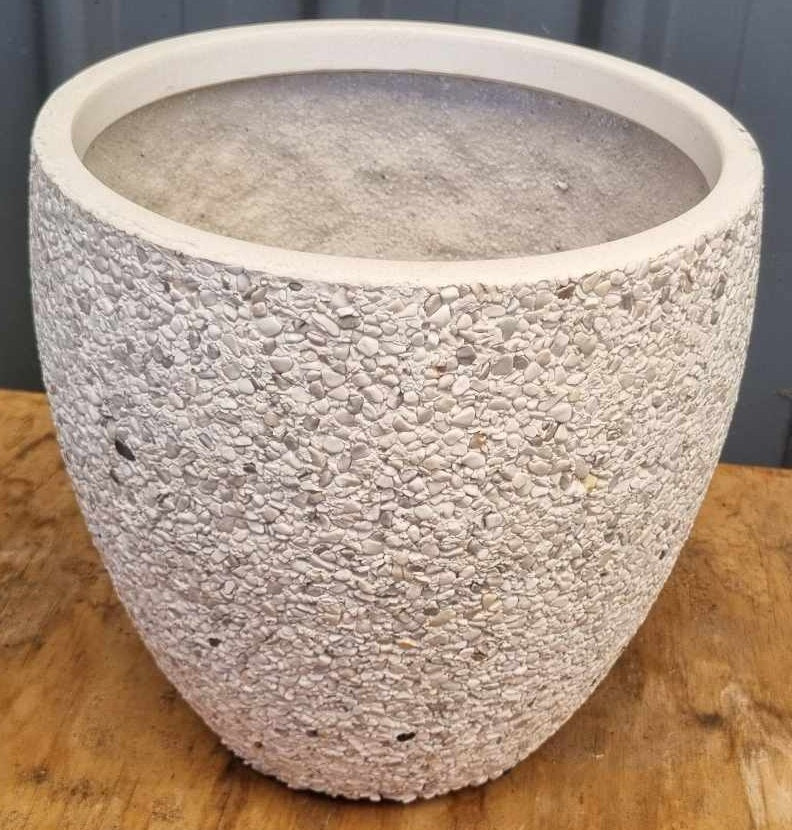 Montague Egg Pebble White