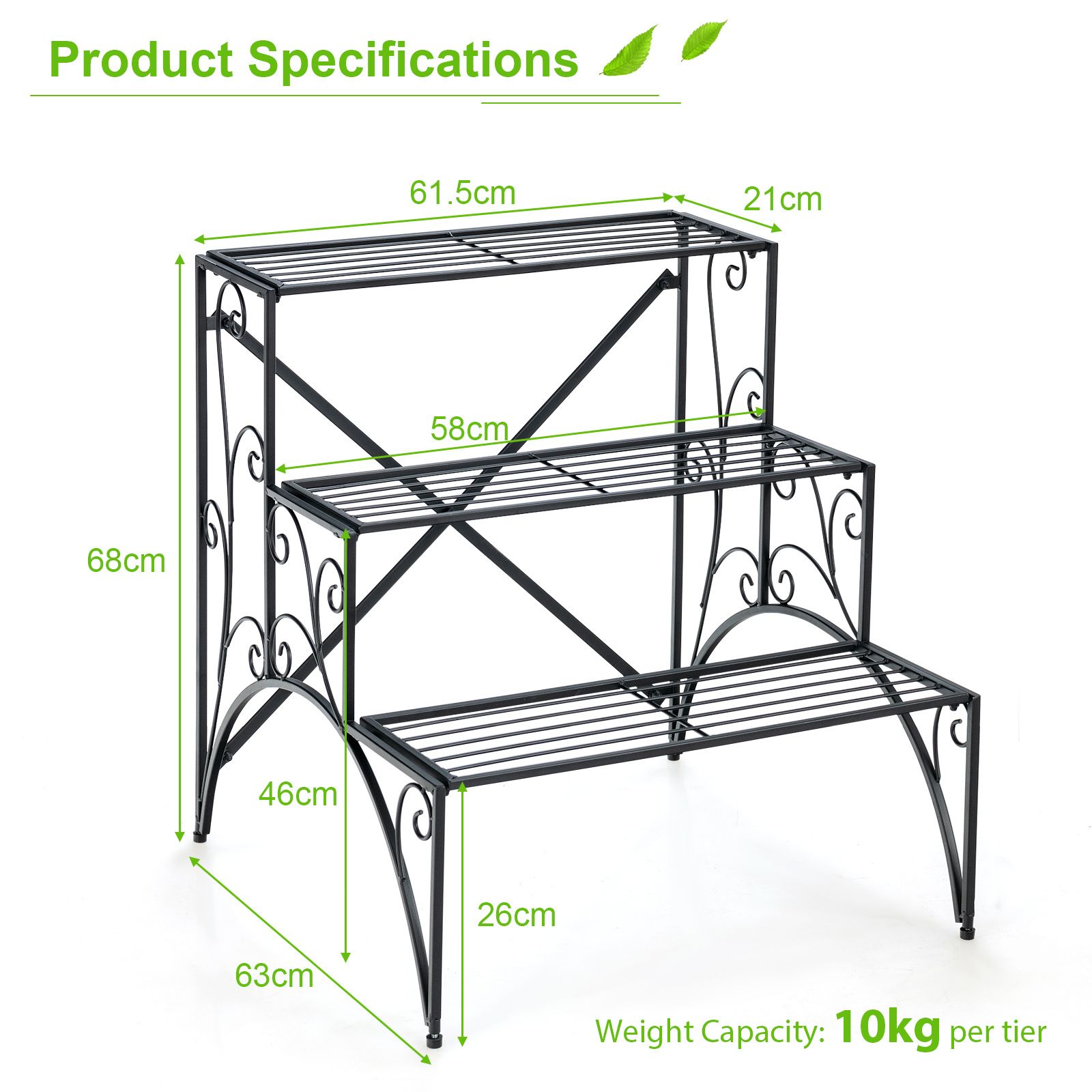 Plant Stand - 3-Tier Classic Step