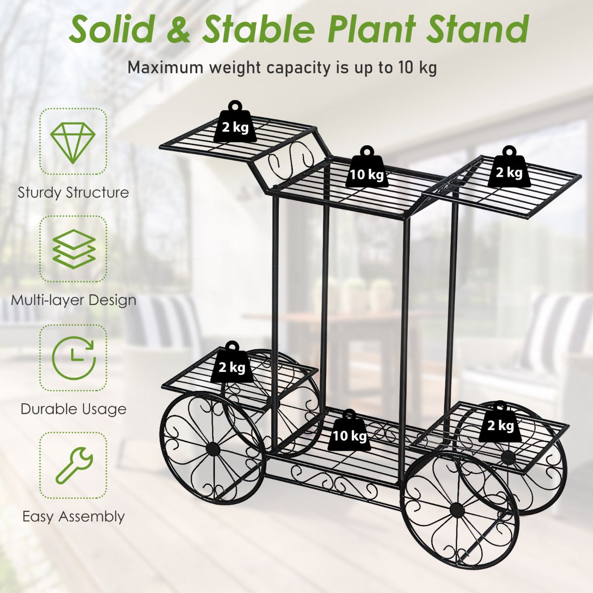 Plant Stand - 4-Tier Parisian Cart
