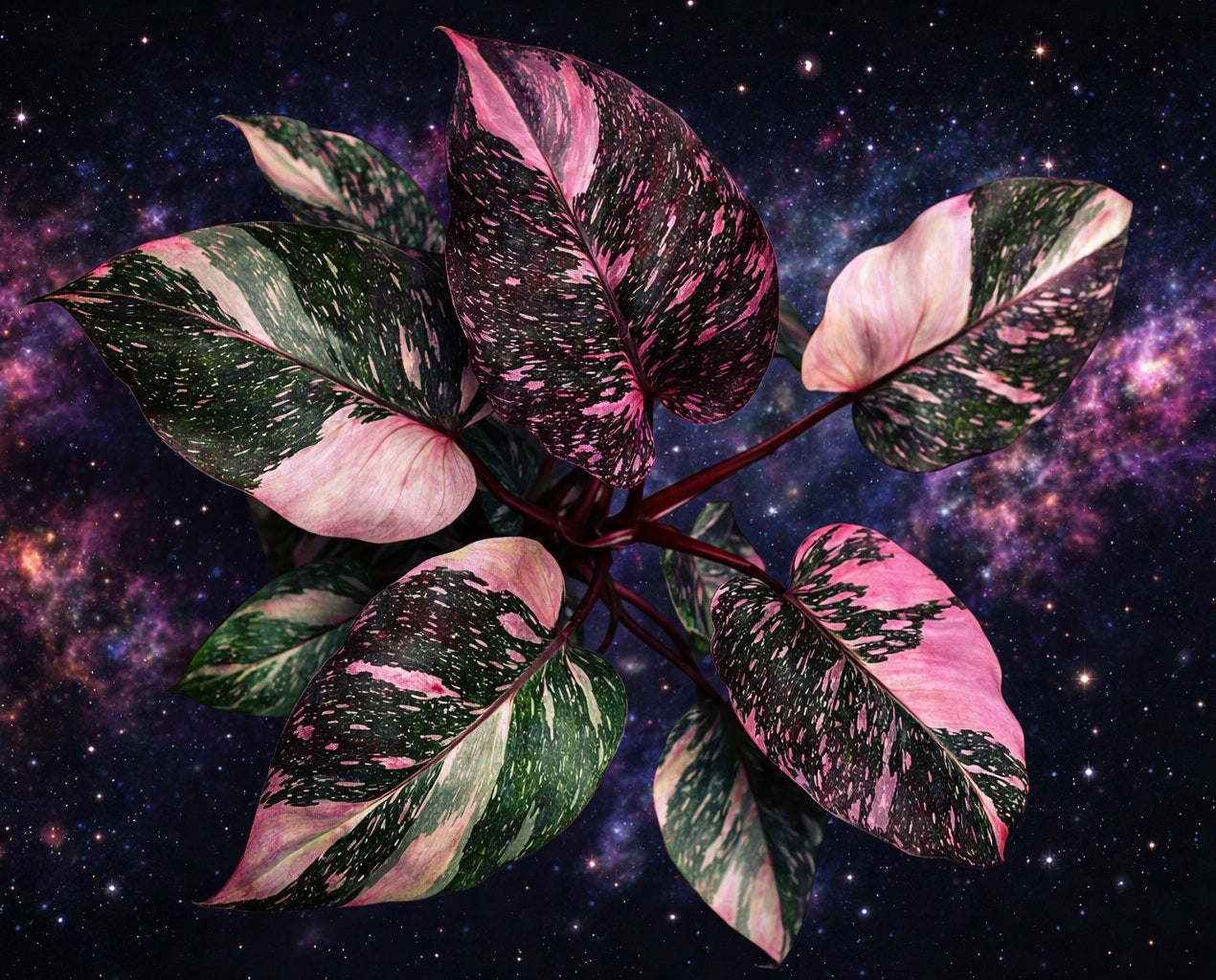 Philodendron - PINK PRINCESS MARBLE GALAXY - Variegated