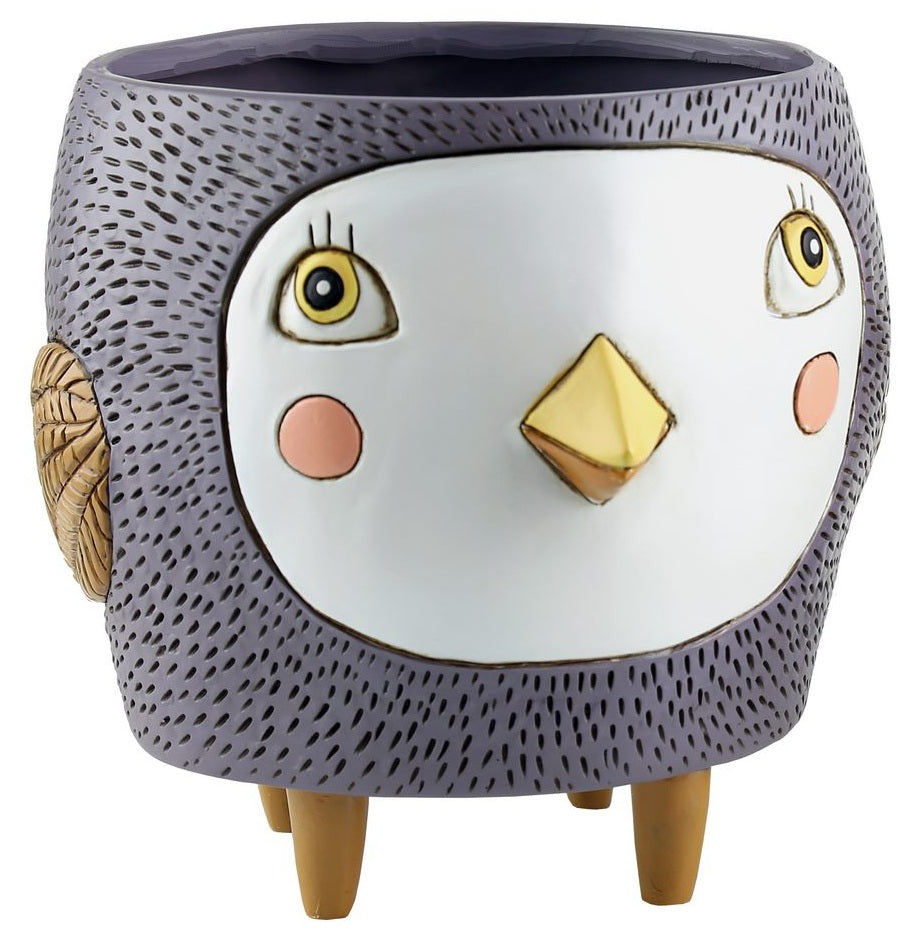 Birdie Planter - Grey Purple