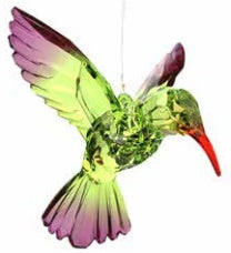Acrylic Hummingbird Fuchsia Green