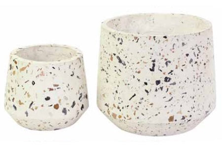 Ravi Terrazzo Pot Calm White