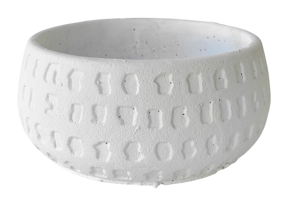 Leah Round Planter White