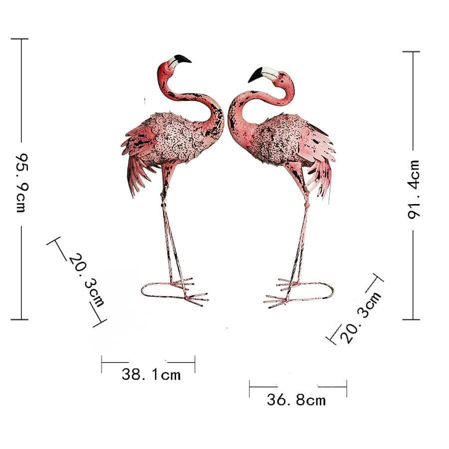 Flamingo Statue - Rust Pink