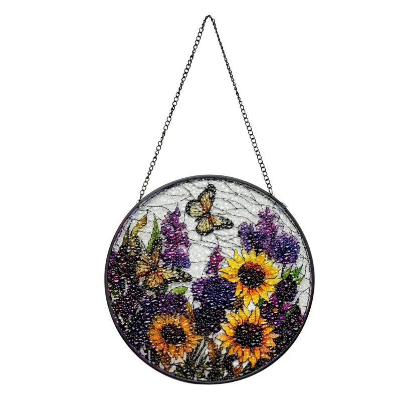 Stained Glass Suncatcher - Flowers and Butterflies