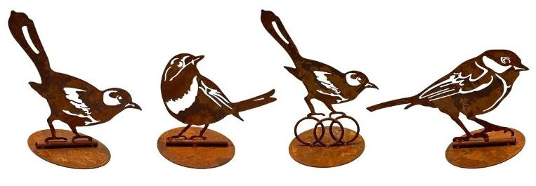 Lasercut Bird on Stand - Rustic