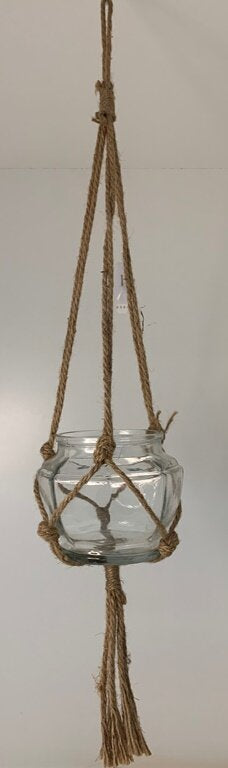 Hanging Glass Jar Planter