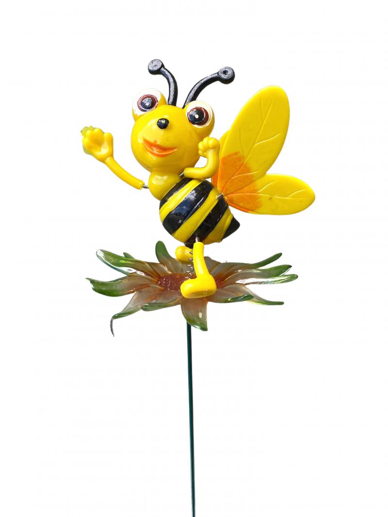 Bee On Leaf Garden Stake