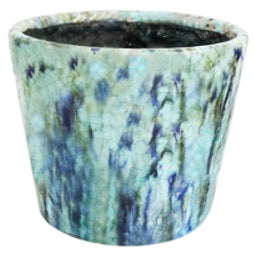 Vintage Blue Glaze Planter