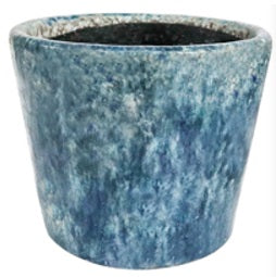 Vintage Blue Glaze Planter