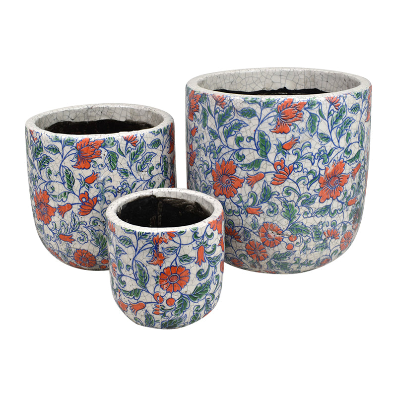 Poppy Ceramic Pot Green