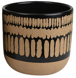 Baja Ceramic Pot Natural Black