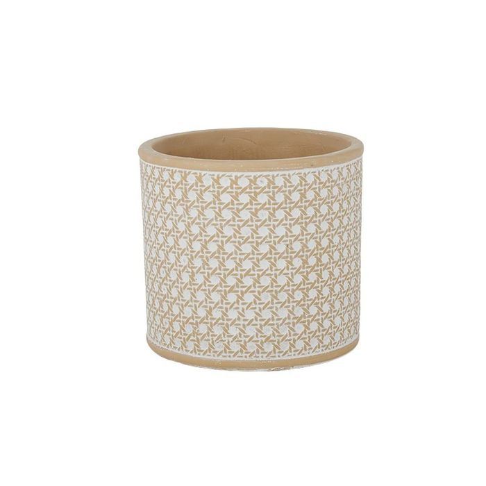Wicker Cement Pot