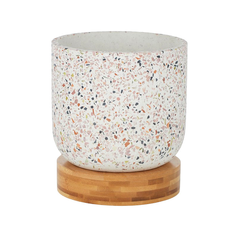 Gianna Terrazzo Bamboo Pot Pink