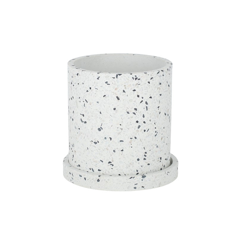Sia Terrazzo Pot With Saucer