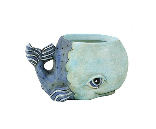 Allen Designs Planter - Baby Whale - Blue