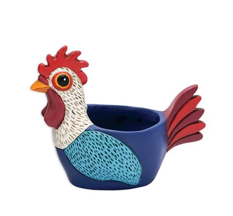Baby Rooster Planter - Dark Blue