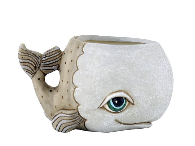 Allen Designs Planter - Baby Whale - Grey