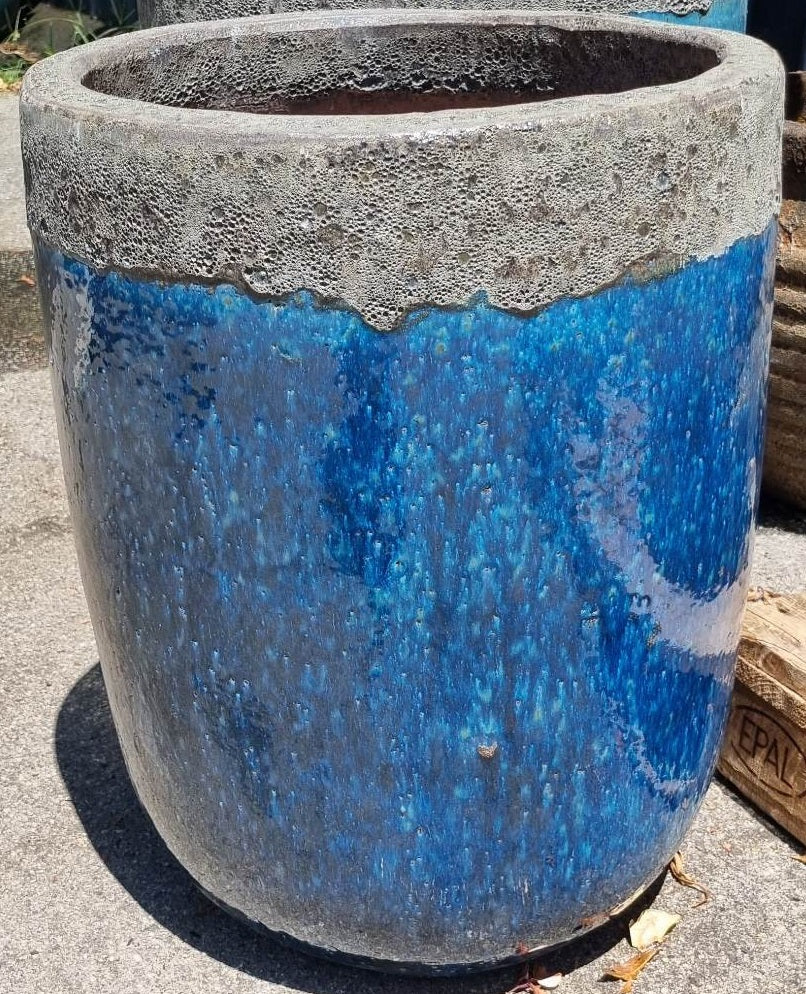 Molten Blue Tall Pot