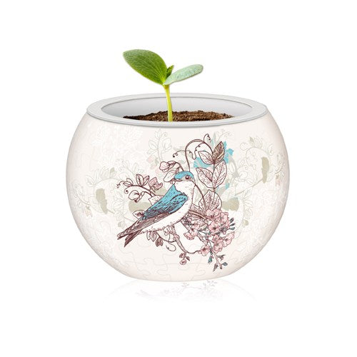 Puzzle Pot Birds And Flowers