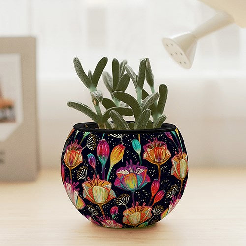 Puzzle Pot Colourful Poppies