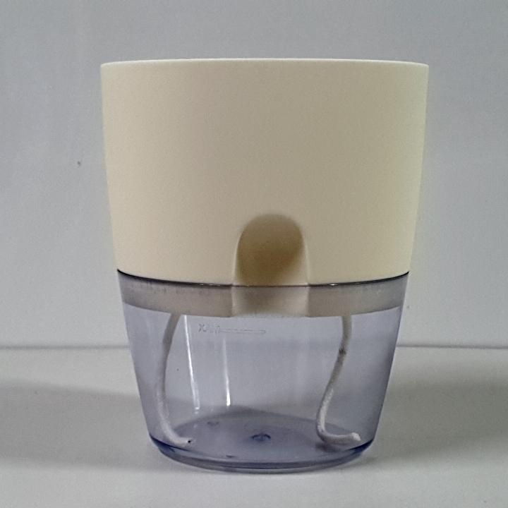 Self Watering Wicking Pot White