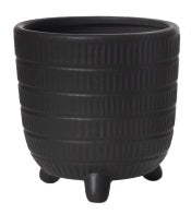 Kora Footed Pot - Black