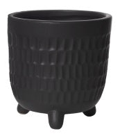 Kora Footed Pot - Black