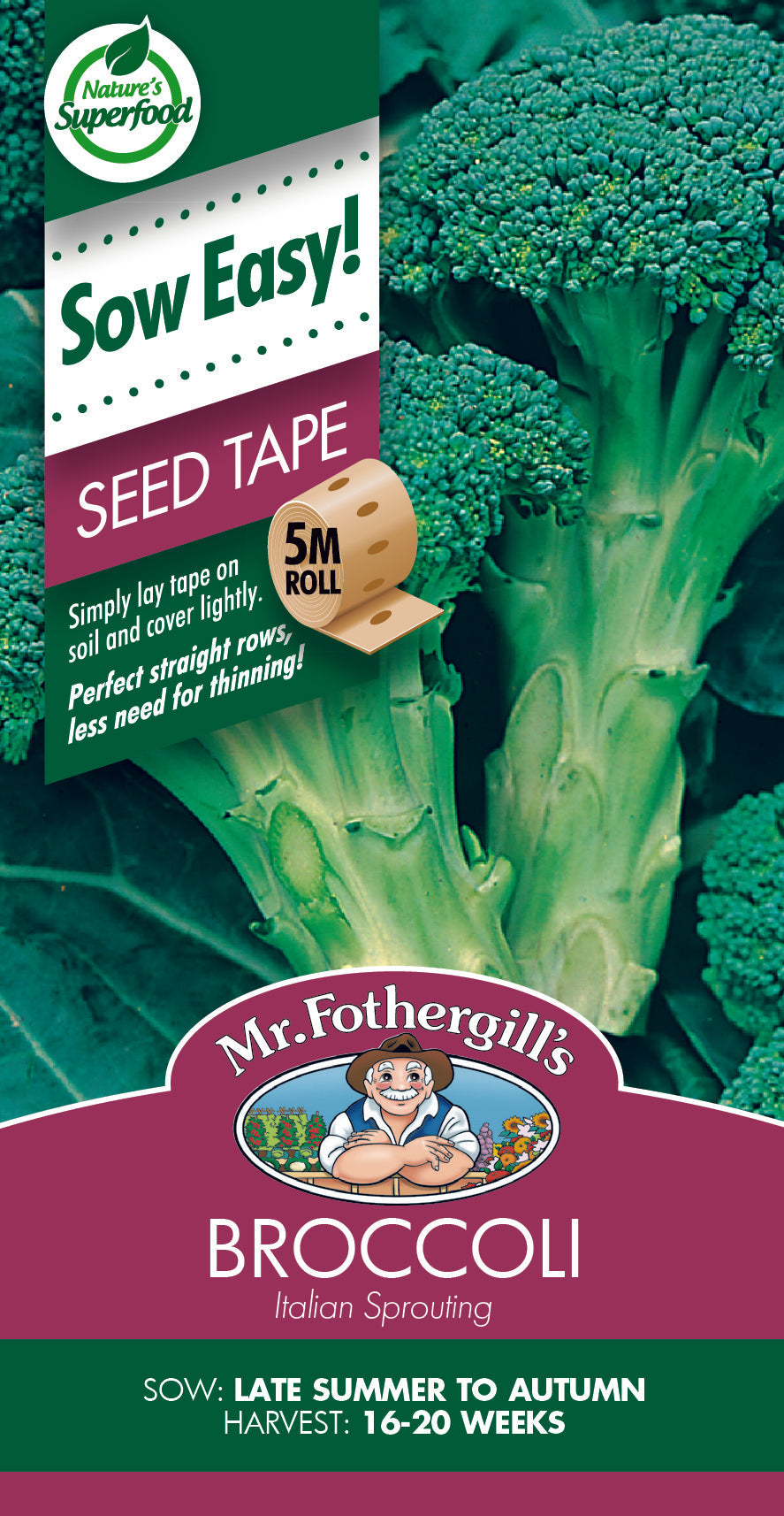 Seeds D Broccoli Italian Sprouting Seed Tape