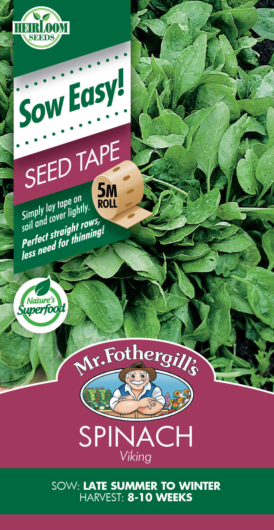 Seeds D Spinach Viking Seed Tape