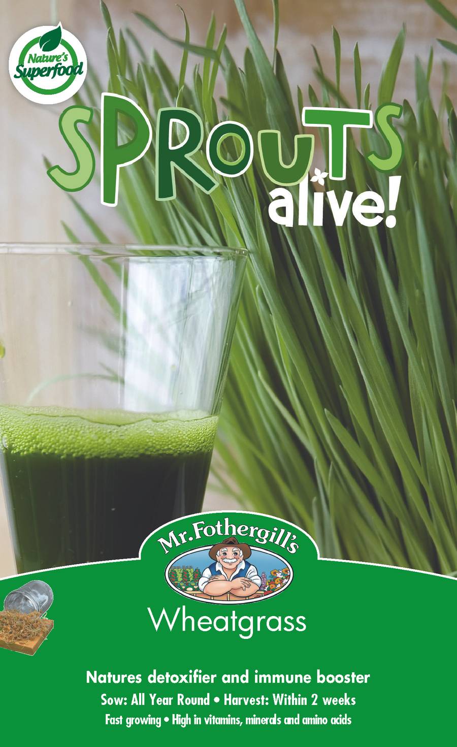 Seeds D Sprouts Alive Wheatgrass
