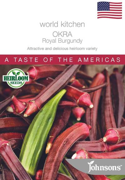 Seeds B World Kitchen Okra Burgundy