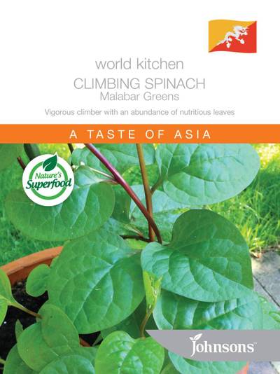 Seeds B World Kitchen Climbing Spinach Malabar Greens