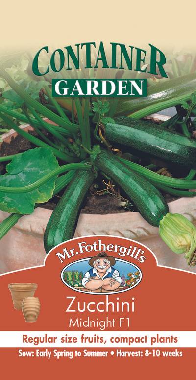 Seeds C Zucchini Midnight Container