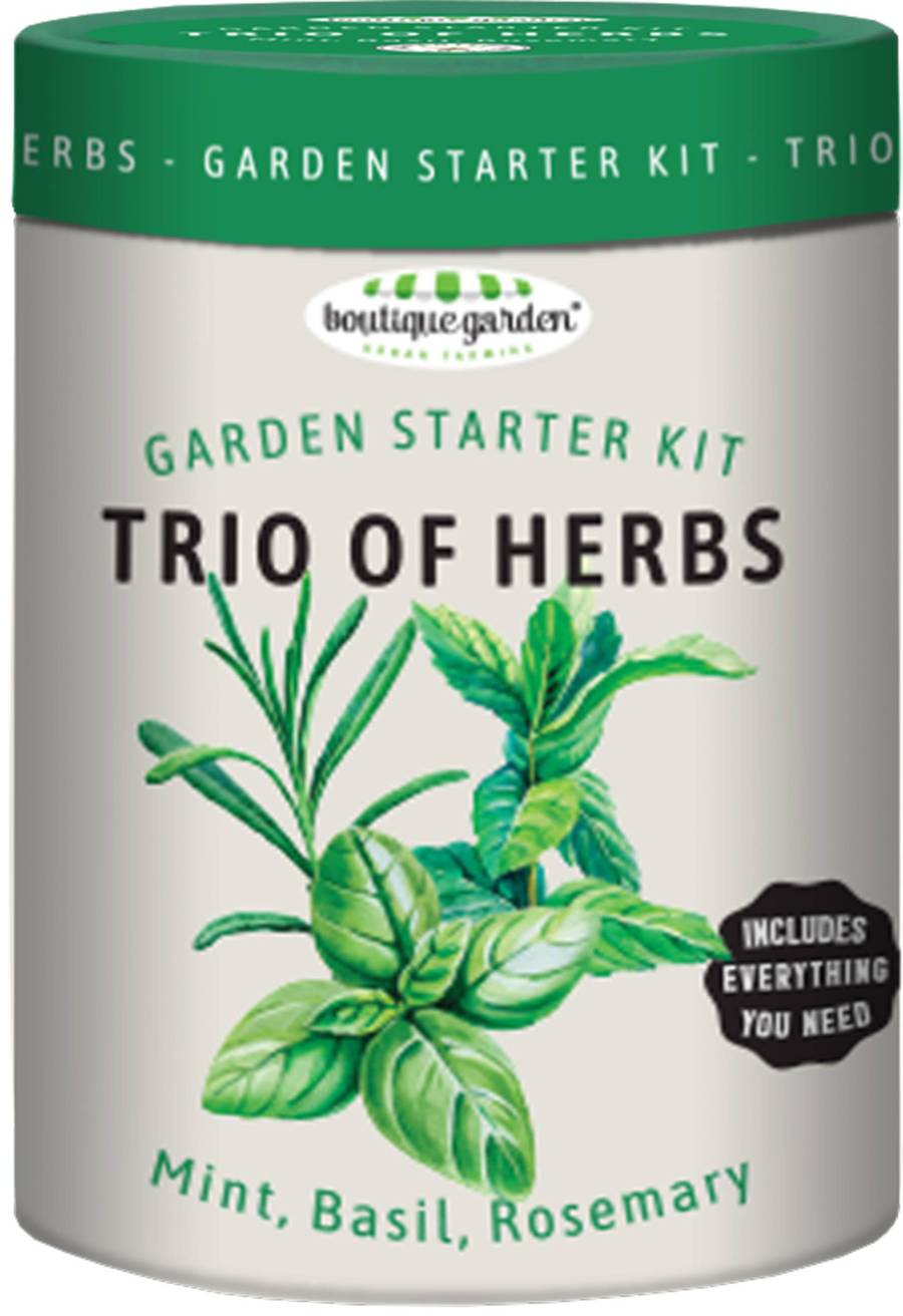 Garden Starter Canister Trio Of Herbs