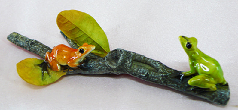 Two Frogs On Log