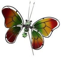 Butterfly Dragonfly Metal Garden Stake